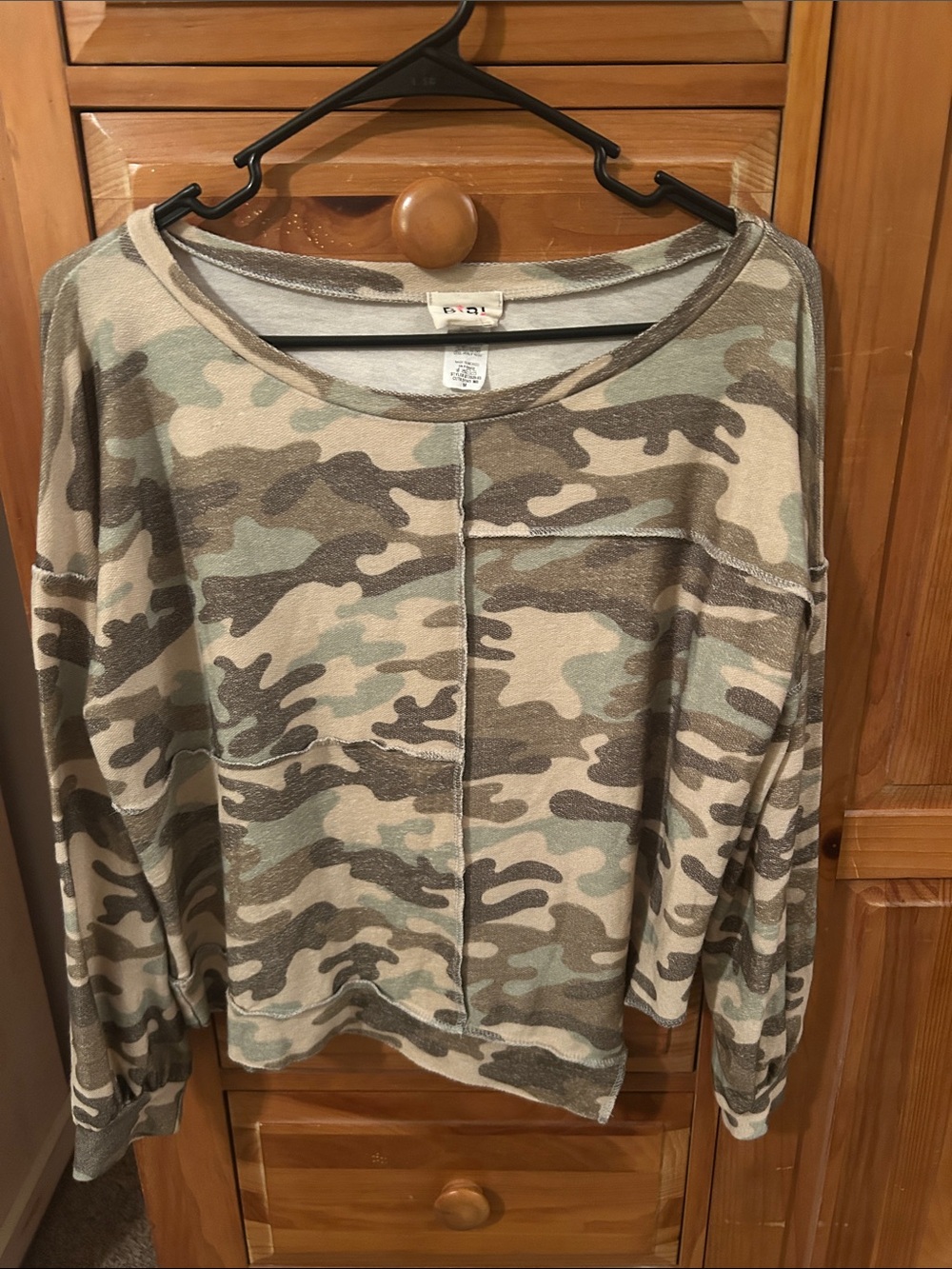 Bibi Camo  long sleeve top